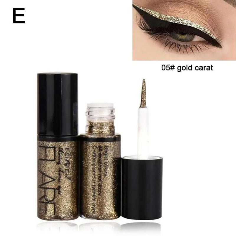 Diamond-studded glitter eyeliner, liquid eyeshadow powder, highlighter, shimmering under-eye liquid, teardrop eye makeup, stage makeup (3.5g)